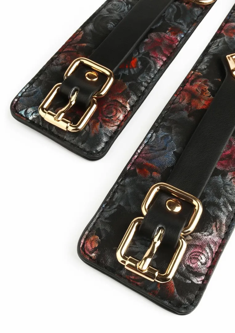 Pouta na kotníky GEISHA Floral Jacquard, veganská kůže, saténová podšívka, černá - obrázek 5