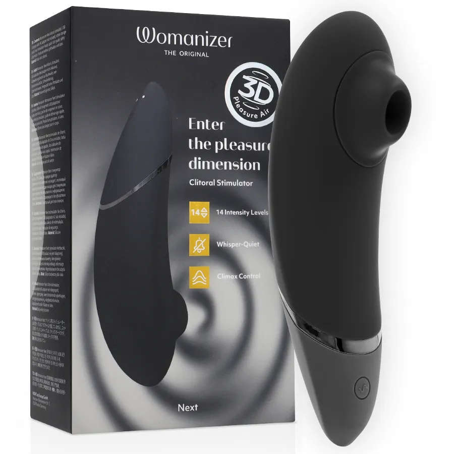 Tlakový stimulátor klitorisu Womanizer Next, černý
