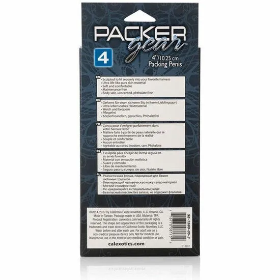 Packer CalExotics Pure Skin, realistický penis na nošení, tělový, 12,75 cm - obrázek 4