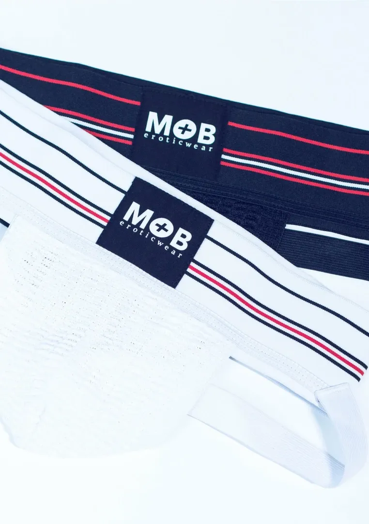 Pánský jockstrap MOB Eroticwear Fetish Classic Wide, černý, M - obrázek 5