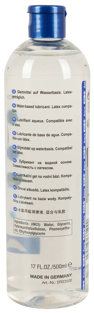 Lubrikační gel EROS Aqua na vodní bázi, 500 ml - obrázek 2