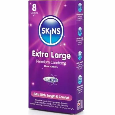 Skins Extra Large prémiové kondomy XL 8 ks - obrázek 3