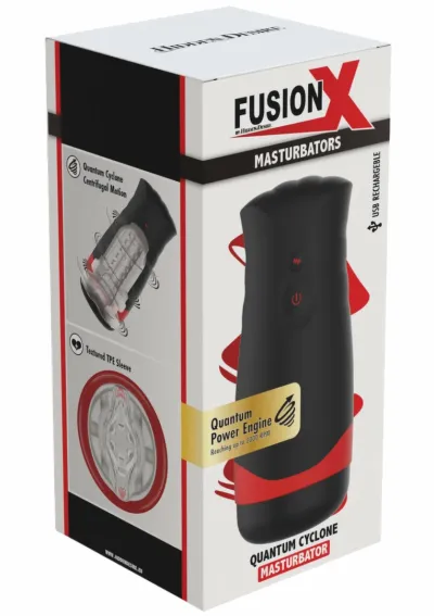 Automatický rotační masturbátor Hidden Desire Fusion X Quantum Cyclone, černý - obrázek 3