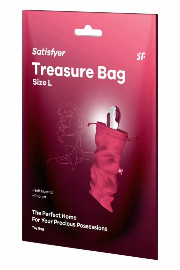 Úložný sáček na pomůcky Satisfyer Treasure Bag L, růžový