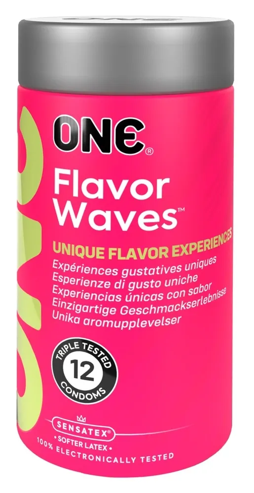 Kondomy s příchutí ONE Flavor Waves, mix 6 příchutí, 12 ks - obrázek 8