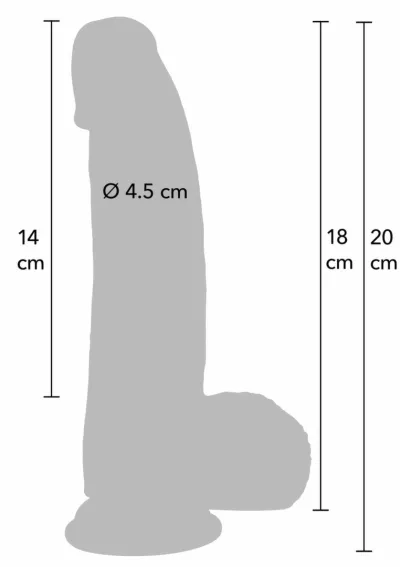 Realistické dildo Inferno by Hidden Desire Dual-Density, tekutý silikon, 18 cm, tělové - obrázek 2
