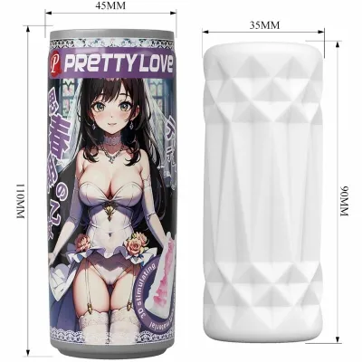 Masturbátor Pretty Love ve tvaru plechovky, model 2, bílý - obrázek 6