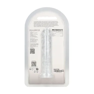 Průhledné dildo RealRock Crystal Clear s přísavkou, TPE, 12,7 cm - obrázek 3