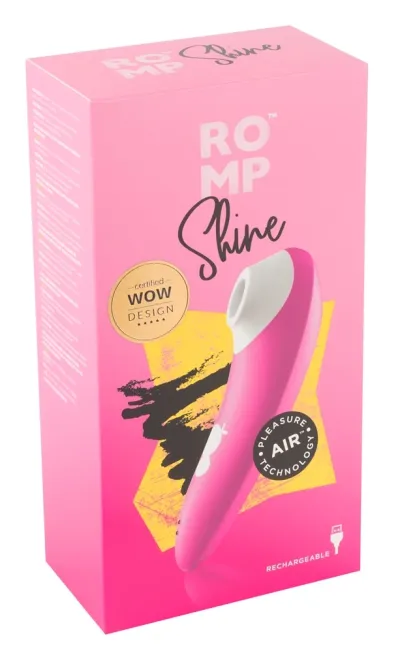 Tlakový stimulátor klitorisu ROMP Shine, 10 úrovní, voděodolný, žlutý