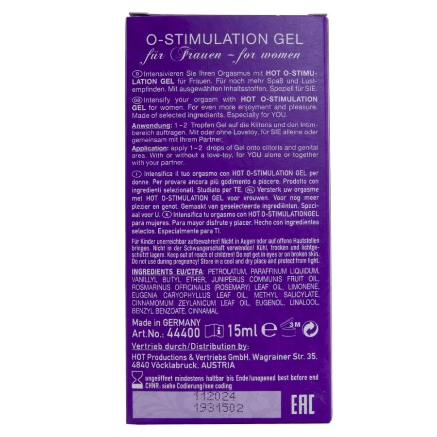 Stimulační gel pro ženy HOT O-Stimulation, 15 ml - obrázek 6