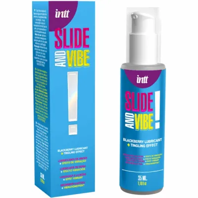 Vibrační lubrikační gel na vodní bázi INTT Kissable, ostružina, 35 ml - obrázek 3