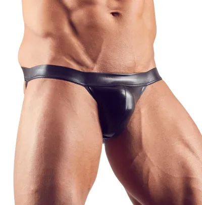 Pánský jockstrap NEK z lesklého materiálu, černý, M - obrázek 2