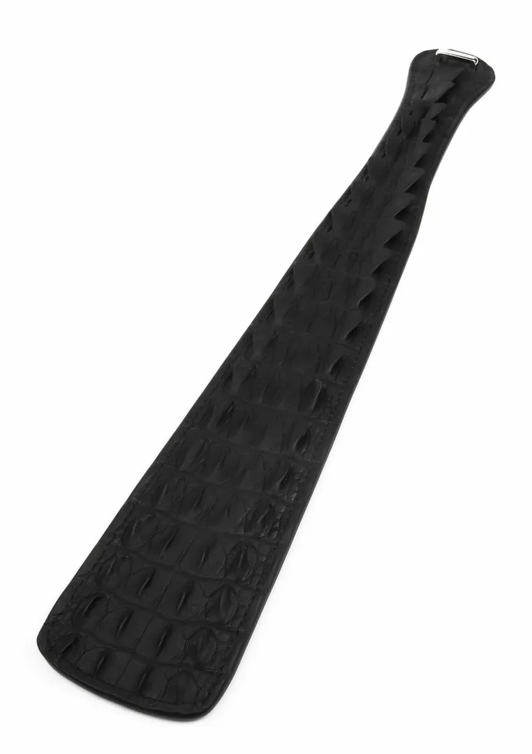 Plácačka AVANZA FEROS s krokodýlím vzorem, umělá kůže, černá, 32 cm - obrázek 6