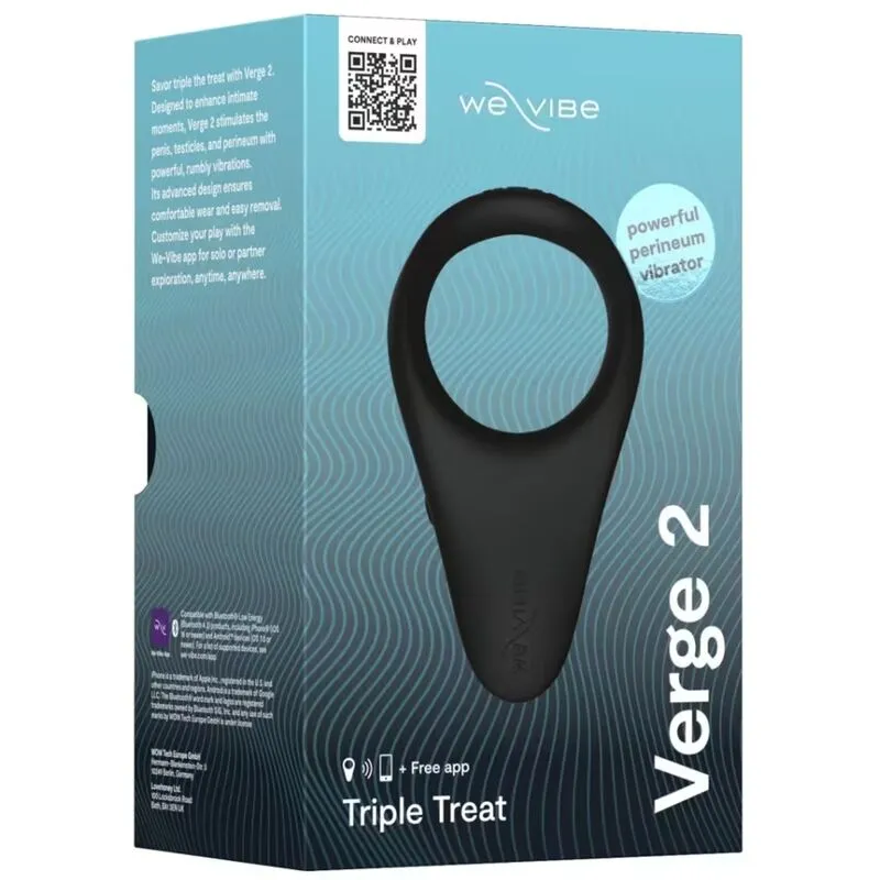Vibrační erekční kroužek We-Vibe Verge 2 s aplikací, černý - obrázek 17