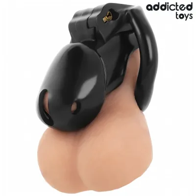 Klec cudnosti Addicted Toys Locked Midnight Cell, velikost S, černá - obrázek 3