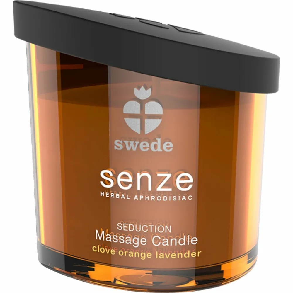 Masážní svíčka Swede Senze Seduction, hřebíček, pomeranč a levandule, 50 ml