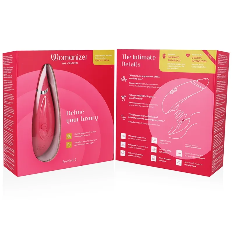 Tlakový stimulátor klitorisu Womanizer Premium 2, malinový - obrázek 7