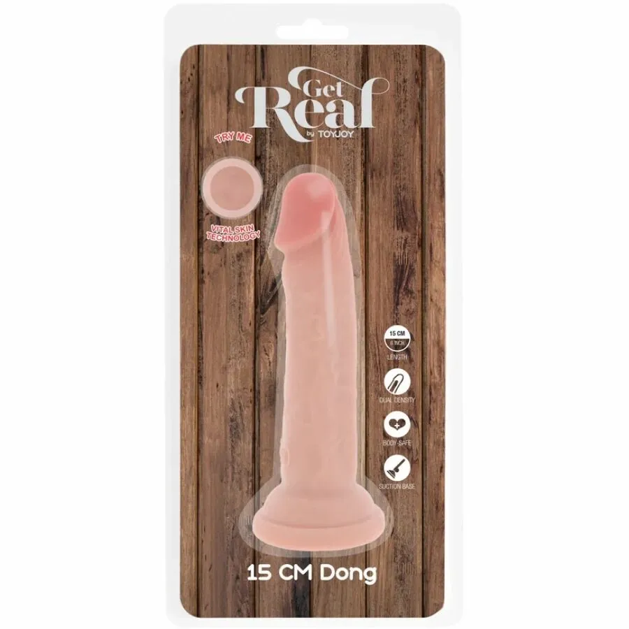 Realistické dildo Get Real Deluxe Dual Density s přísavkou, 15 cm, tělové - obrázek 5