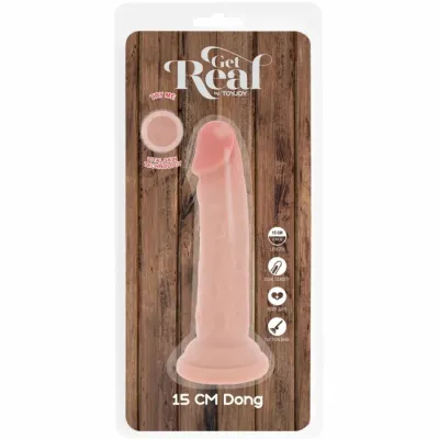 Realistické dildo Get Real Deluxe Dual Density s přísavkou, 15 cm, tělové - obrázek 5