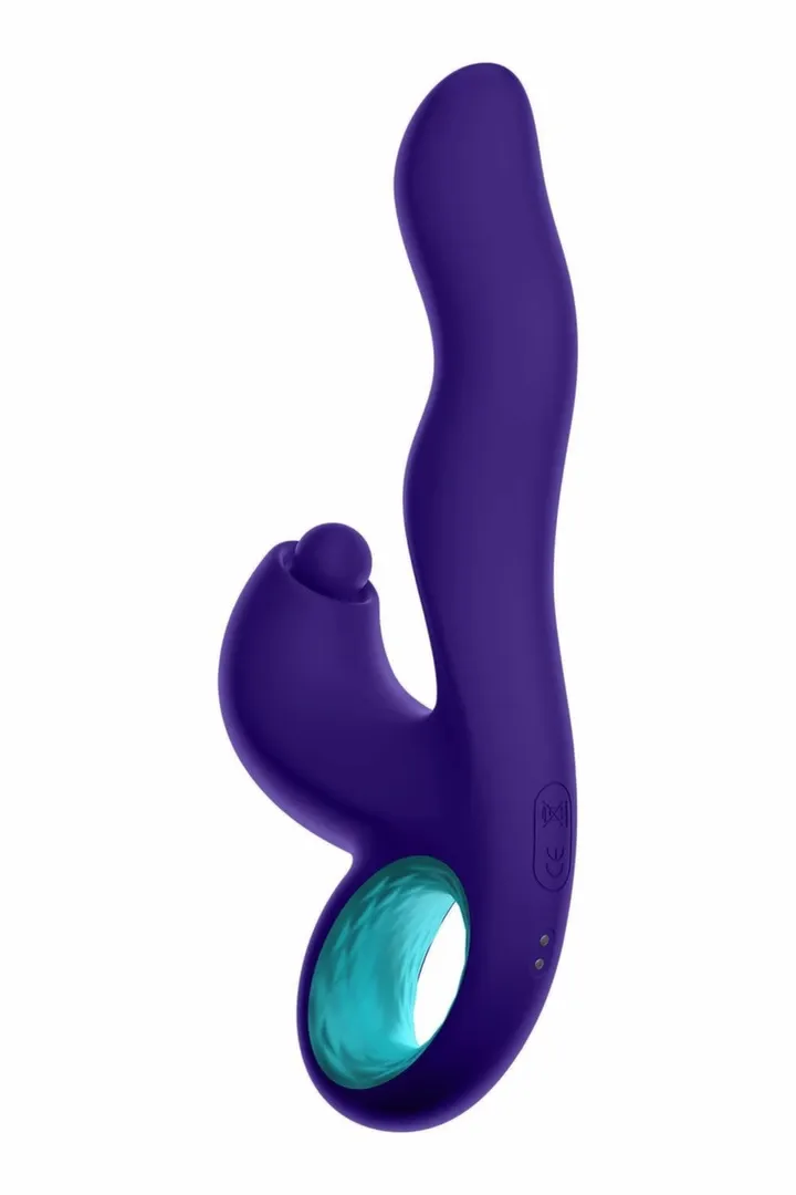 Rabbit vibrátor FemmeFunn Klio s poklepáváním, nabíjecí, tmavě fialový, 21,3 cm - obrázek 2