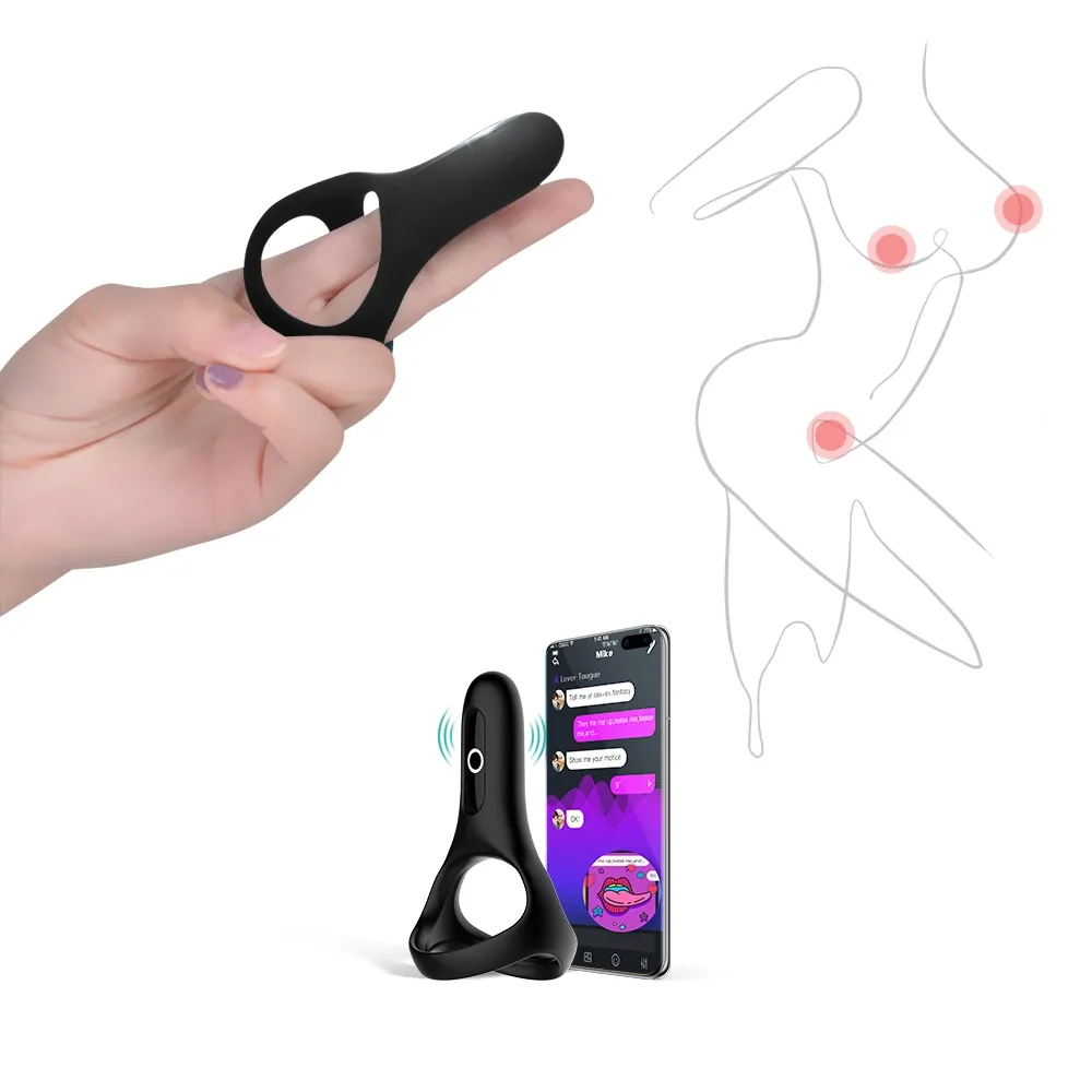 Dvojitý erekční kroužek Magic Motion Rise s ovládáním aplikací, černý - obrázek 8