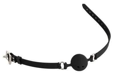 Silikonový roubík You2Toys s kuličkou a otvory pro dýchání, černý, průměr 3,5 cm - obrázek 7