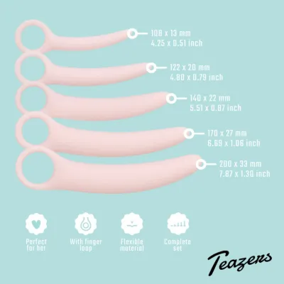 Sada silikonových vaginálních dilatátorů Teazers, 5 velikostí - obrázek 2
