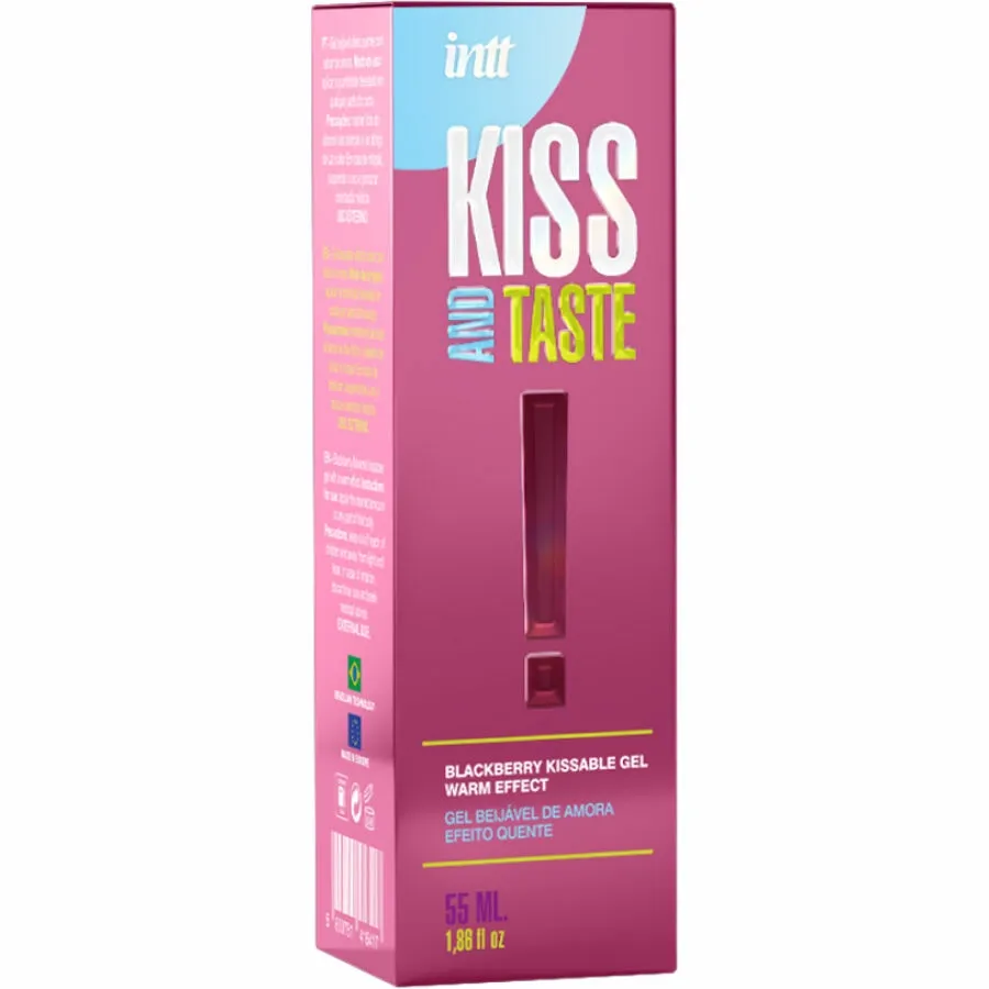 Hřejivý gel INTT Kissable vhodný na líbání, ostružina, 55 ml - obrázek 2