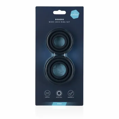 Sada 6 silikonových erekčních kroužků EasyToys, ploché, různé velikosti, černé - obrázek 10
