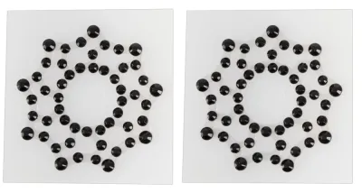 Samolepky na tělo You2Toys, hvězdičky z kamínků, černé, 1,5 cm, 2 ks - obrázek 2