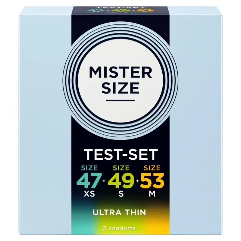 Zkušební sada kondomů Mister Size Pure Feel, 47, 49 a 53 mm, 3 ks