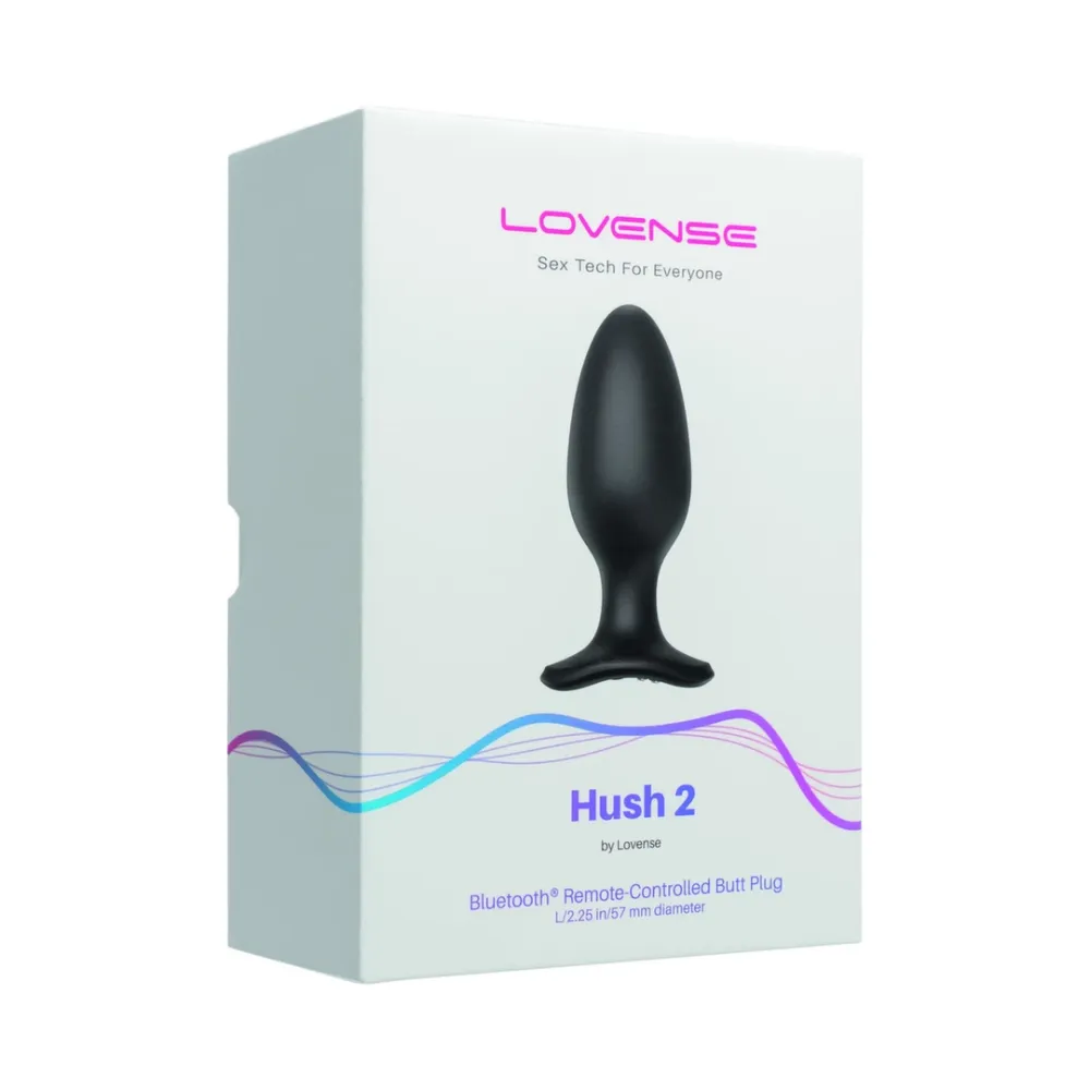 Vibrační anální kolík Lovense Hush 2 L ovládaný aplikací, 57 mm, silikon, černý - obrázek 4