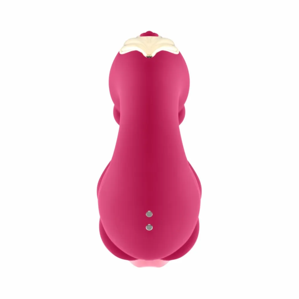 Rabbit vibrátor Teazers Double Tongue, silikonový, růžový - obrázek 5