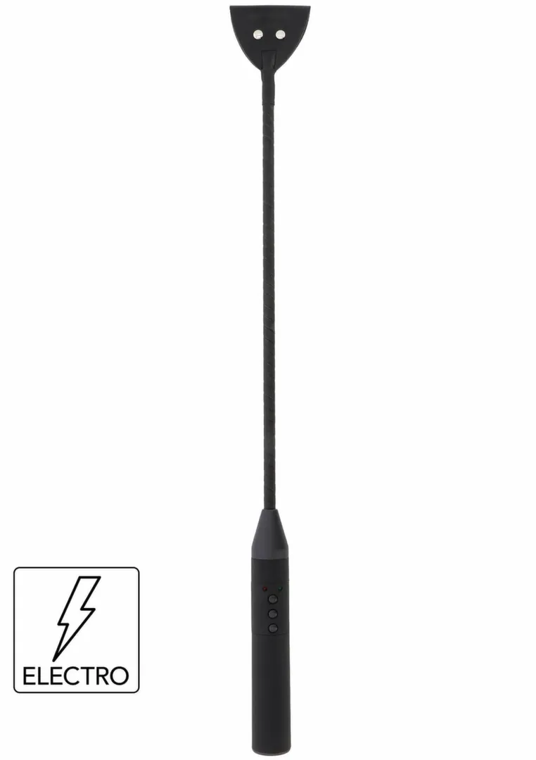Jezdecký bičík s elektrostimulací Hidden Desire Electro Shock Riding Crop, nabíjecí, černý