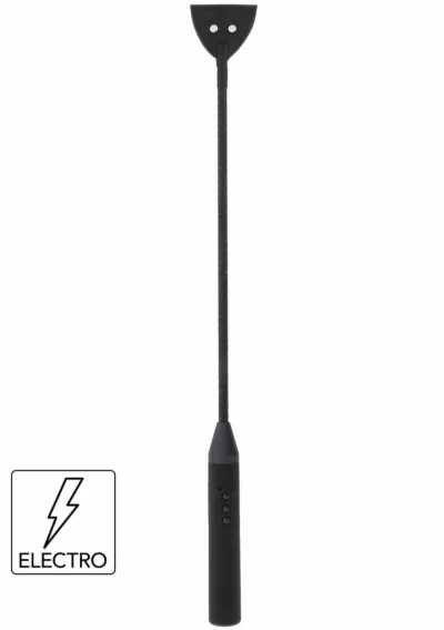Jezdecký bičík s elektrostimulací Hidden Desire Electro Shock Riding Crop, nabíjecí, černý