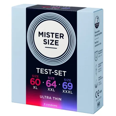 Zkušební sada kondomů Mister Size Pure Feel, 60, 64 a 69 mm, 3 ks - obrázek 2
