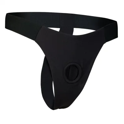 Strap-on tanga BOLD. IVY se silikonovým dildem 15,5 cm, černá, L - obrázek 3