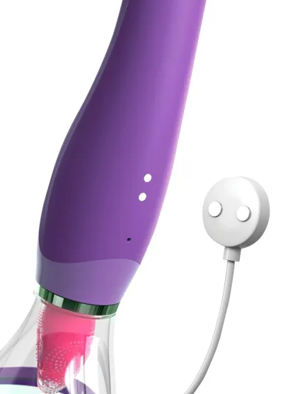 Tlakový stimulátor klitorisu s jazýčkem Fantasy For Her Ultimate Pleasure, fialový - obrázek 6