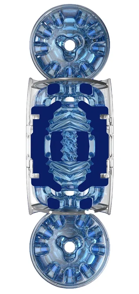 Masturbátor Fleshlight Quickshot Turbo Blue Ice, průhledný modrý - obrázek 8