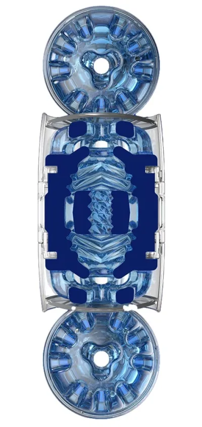 Masturbátor Fleshlight Quickshot Turbo Blue Ice, průhledný modrý - obrázek 8