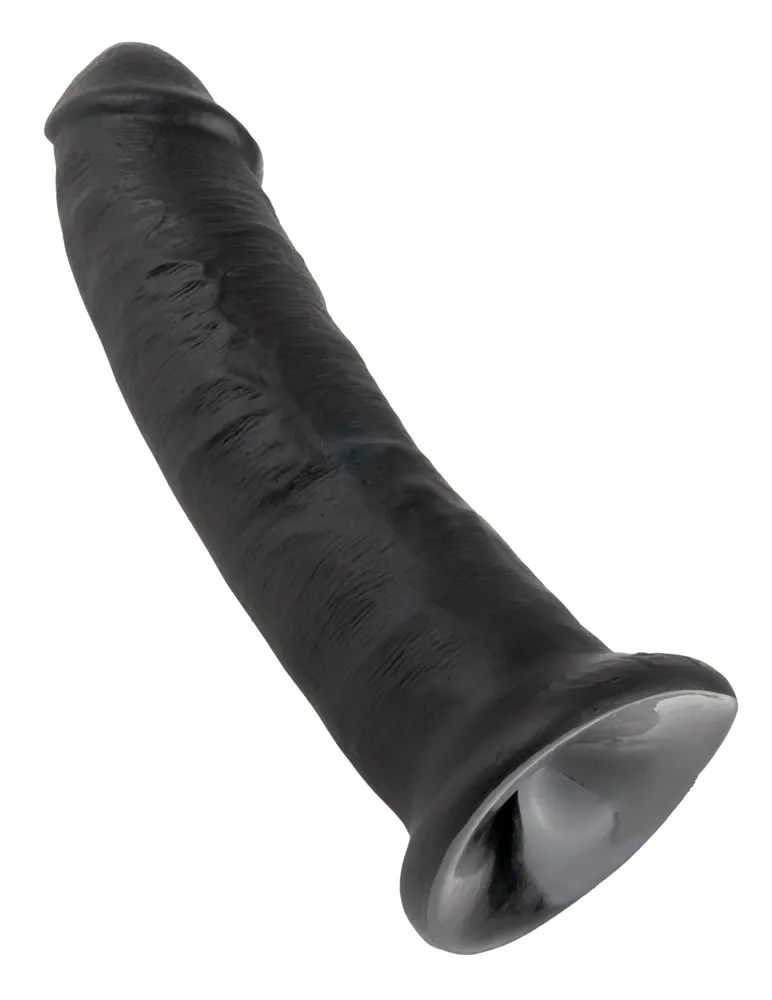 Realistické dildo King Cock s přísavkou, 22,9 cm, černé - obrázek 5