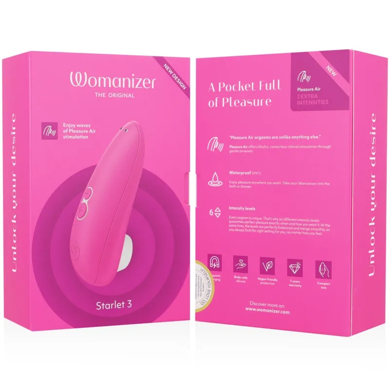 Tlakový stimulátor klitorisu Womanizer Starlet 3, růžový - obrázek 7