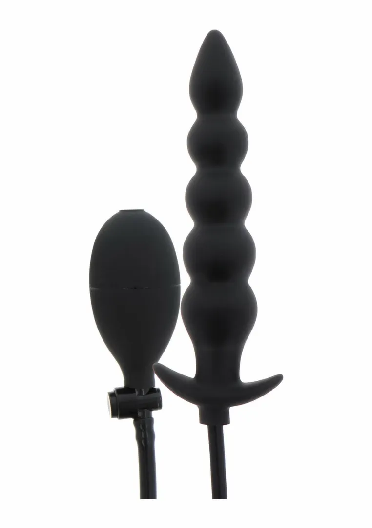 Nafukovací anální kolík Hidden Desire Extreme Inflatable Ribbed Plug Advance, černý