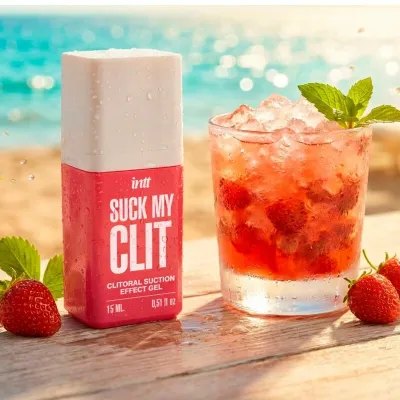 Stimulační gel na klitoris se sacím efektem INTT Suck My Clit, lesní jahoda, 15 ml - obrázek 6