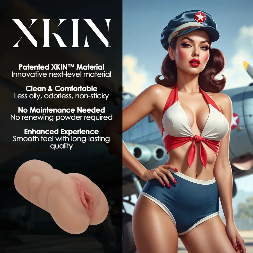 Masturbátor XKIN Pinup Dolls Airforce Brat Bonnie Bombshell, velký, tělový, 355 g - obrázek 5