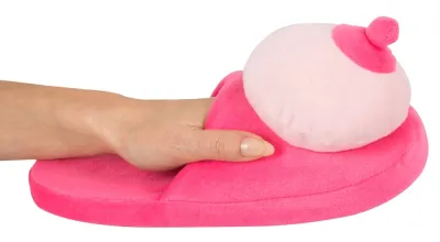 Plyšové pantofle You2Toys s vtipným 3D motivem, růžové, 42-45 - obrázek 5