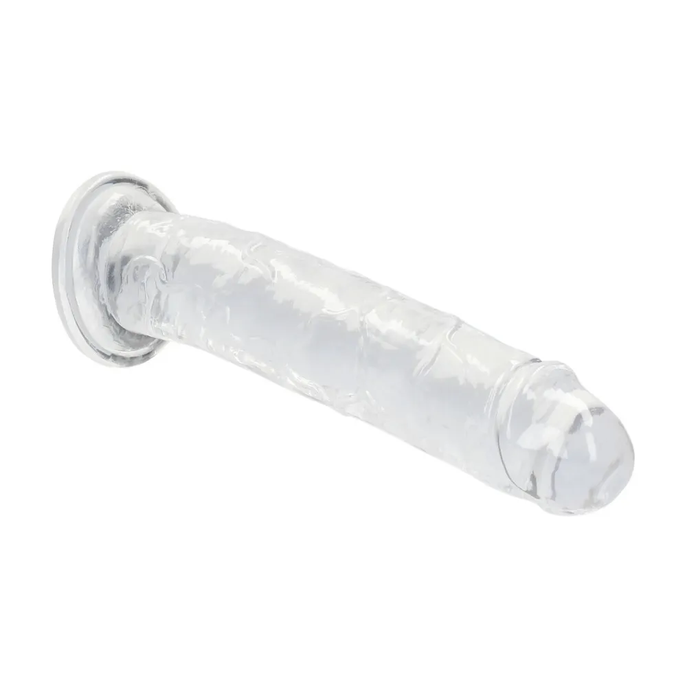 Průhledné dildo RealRock Crystal Clear s přísavkou, TPE, 12,7 cm - obrázek 4