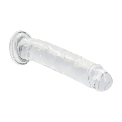 Průhledné dildo RealRock Crystal Clear s přísavkou, TPE, 12,7 cm - obrázek 4