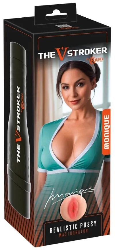 Umělá vagína Rebel V-Stroker Monique v diskrétním pouzdře, 26,5 cm