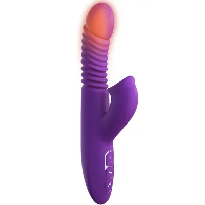 Přirážecí vibrátor Fantasy For Her Ultimate Thrusting Clit Stimulate-Her s ohřevem, fialový - obrázek 2